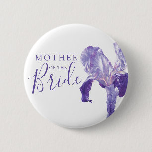 Mother of the bride iris purple wedding 2 inch round button