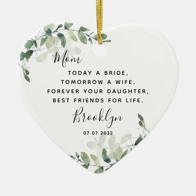 Mother of the Bride Keepsake   Ceramic Ornament (Front)