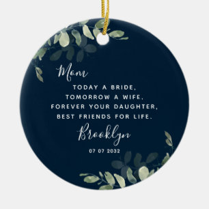 Mother of the Bride Keepsake  Ceramic Ornament