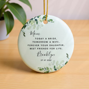Mother of the Bride Keepsake  Ceramic Ornament
