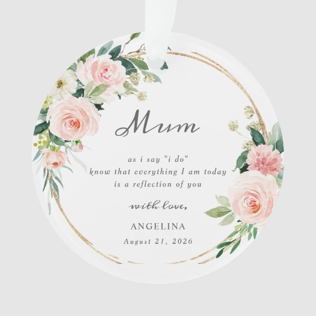 Mother Of The Bride Keepsake Ornament (Front)