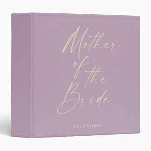 Mother of the Bride Minimalist Lilac Personalized Binder