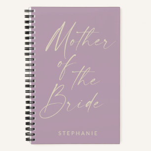 Mother of the Bride Minimalist Lilac Personalized Notebook