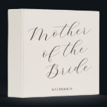 Mother of the Bride Minimalist Personalized Ivory Binder<br><div class="desc">Mother of the Bride Minimalist Personalized 3 Ring Binder in Ivory Cream</div>