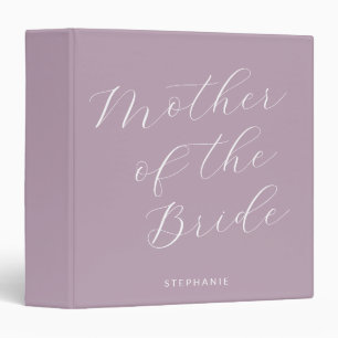 Mother of the Bride Minimalist Personalized Lilac Binder