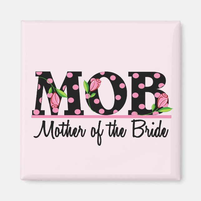 Mother of the Bride (MOD) Tulip Lettering Magnet (Front)