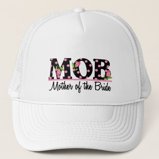 Mother of the Bride (MOD) Tulip Lettering Trucker Hat (Front)