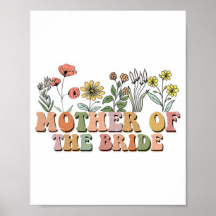 Mother Of The Bride Mom Retro Bachelorette Party W Poster