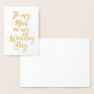 Mother of the Bride or Groom Wedding Thank You Foil Card