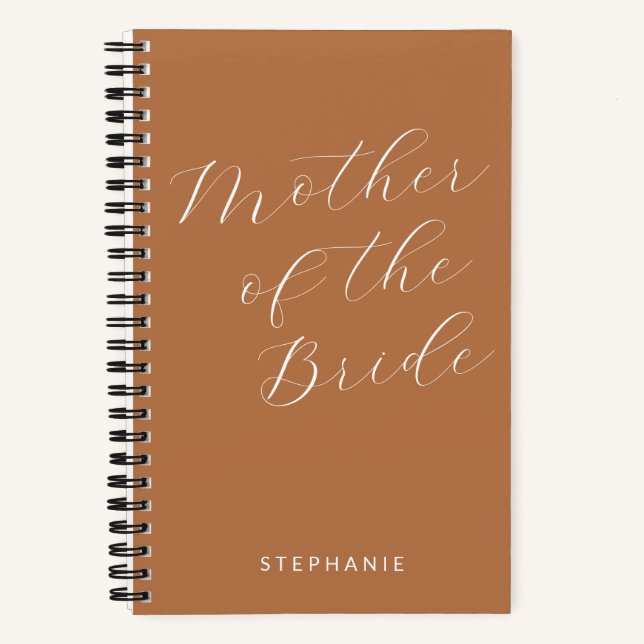 Mother of the Bride Personalized Terracotta Notebook (Front)