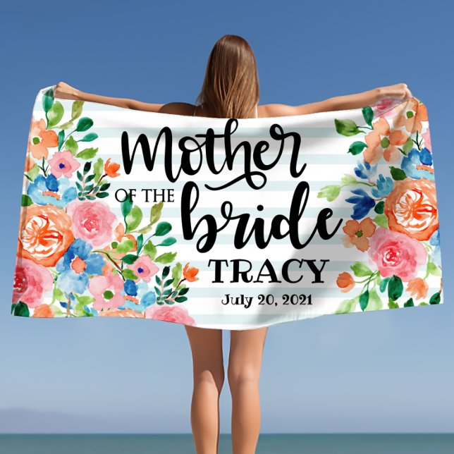Mother of the Bride Personalized Wedding  Beach Towel (Creator Uploaded)