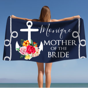 Mother of the Bride Personalized Wedding Beach  Towel