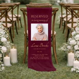 Mother Of The Bride Photo Reserved Linen Wedding Short Table Runner