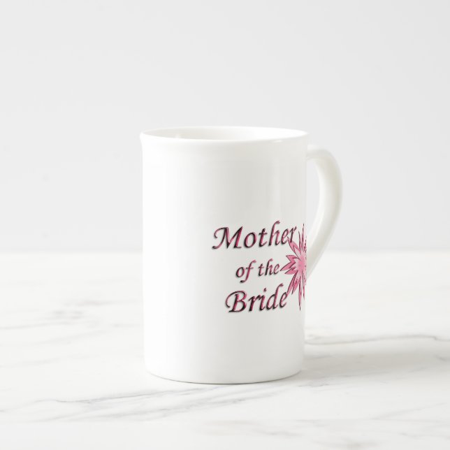 Mother of The Bride Pink Bone China Mug (Front Right)