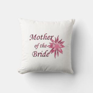 Mother of The Bride Pink Throw Pillow