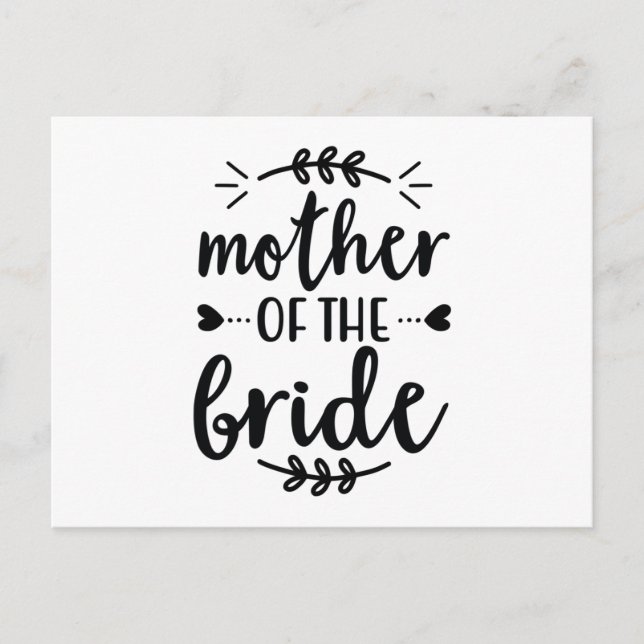 Mother of the bride postcard (Front)