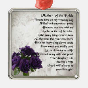 Mother of the Bride  -  Purple Roses Metal Ornament