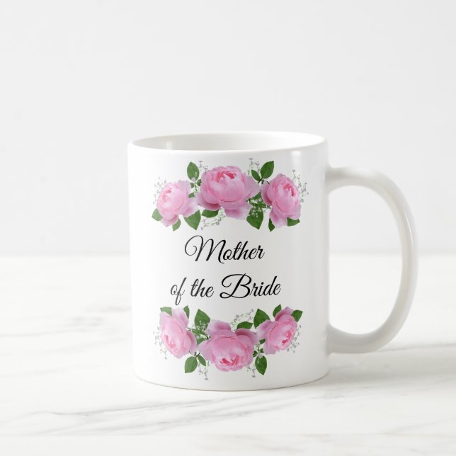 Mother of the Bride Roses Personalized Coffee Mug (Right)