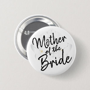 Mother of the Bride - Script Calligraphy 2 Inch Round Button