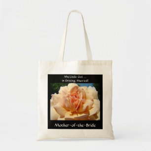 Mother of the Bride! tote bag gifts Peach Rose art