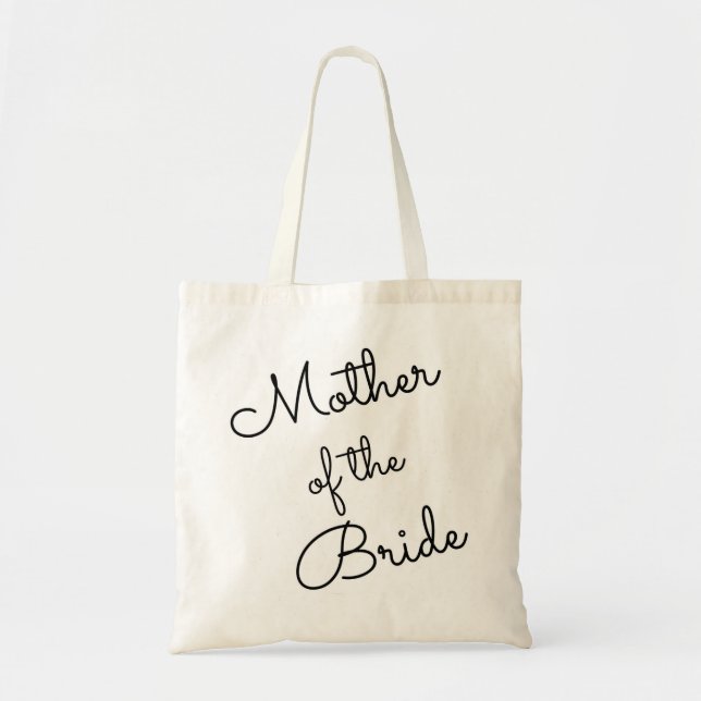 Mother of the Bride Tote, Cursive Tote Bag (Front)