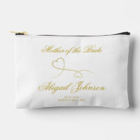 Mother of the Bride - Two Elegant Gold Hearts 