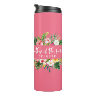 Mother of the bride watercolor floral thermal tumbler