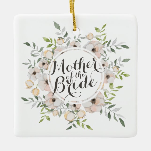 Mother of the Bride Watercolor | Ornament (Front)