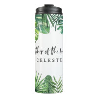 Mother of the bride watercolor tropical leaf