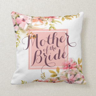 Mother of the Bride Watercolor Wedding Pillow