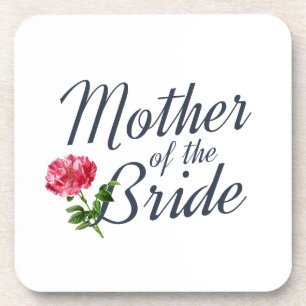 Mother of the Bride Wedding Calligraphy Coaster