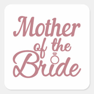 Mother Of The Bride Wedding Family Matching Square Sticker