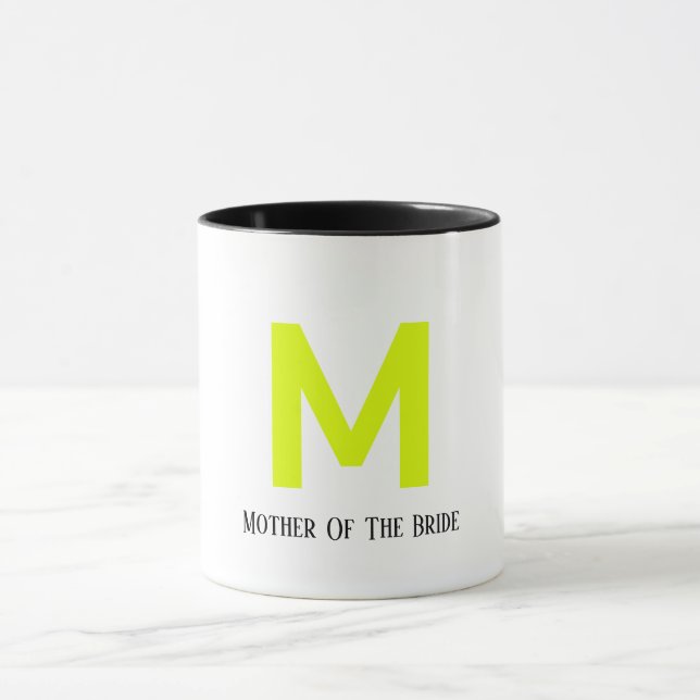 Mother Of The Bride Wedding Fluorescent Yellow Mug (Center)