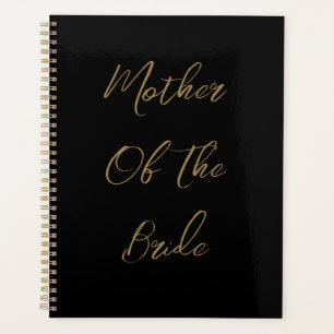Mother Of The Bride Wedding Gift Favour Gold Black Planner