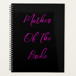 Mother Of The Bride Wedding Gift Favour Pink Black Planner