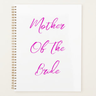 Mother Of The Bride Wedding Gift Favour Pink White Planner