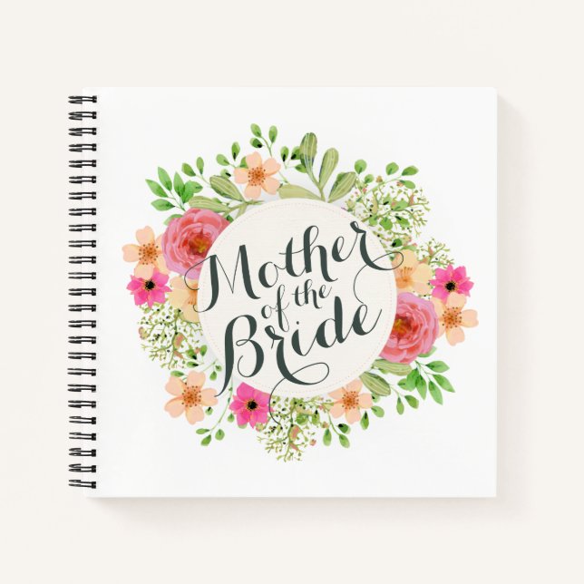 Mother of the Bride Wedding Guestbook Notebook (Front)