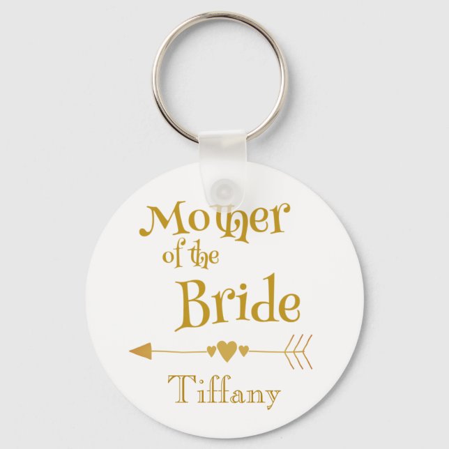 Mother of the Bride Wedding Memory Keychain (Front)