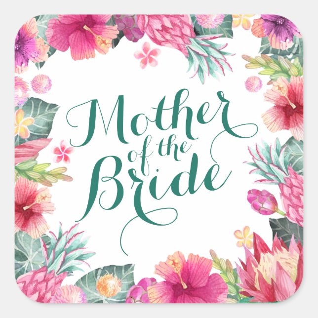 Mother of the Bride Wedding Sticker Seal (Front)