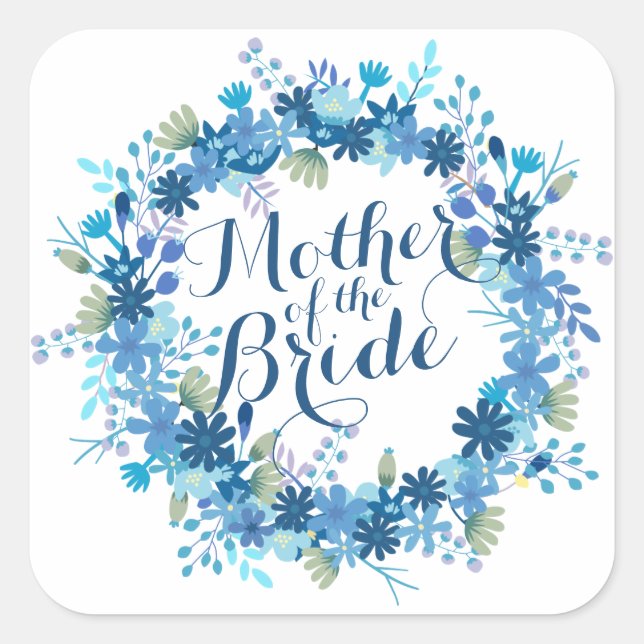 Mother of the Bride Winter Wedding Sticker Seal (Front)