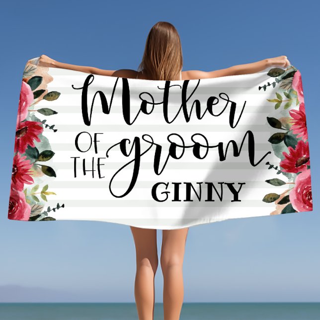 Mother of the Groom Bachelorette Personalized  Beach Towel (Mother of the Groom Bachelorette Personalized Beach Towel)