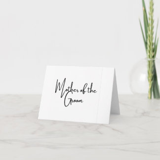 Mother of the groom card 