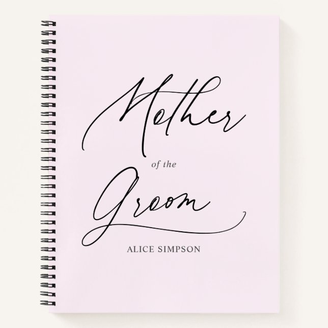 Mother of the Groom Chic Script Notebook (Front)