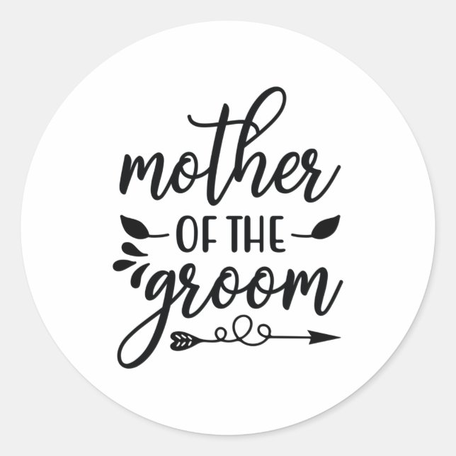 Mother of the groom classic round sticker (Front)