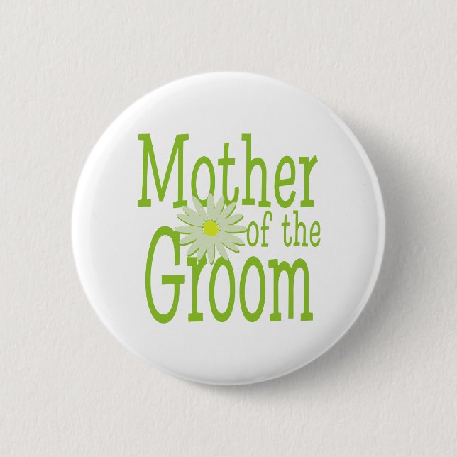 Mother of the Groom/ Daisy 2 Inch Round Button (Front)