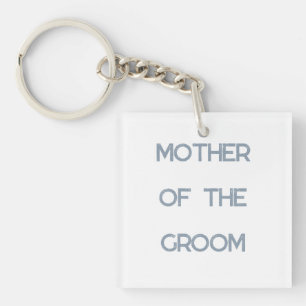 Mother Of The Groom Dusty Blue Wedding Gift Favor Keychain