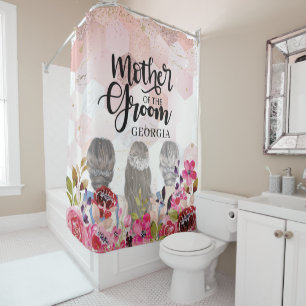 Mother of the Groom Floral Pink-Gold Geometric