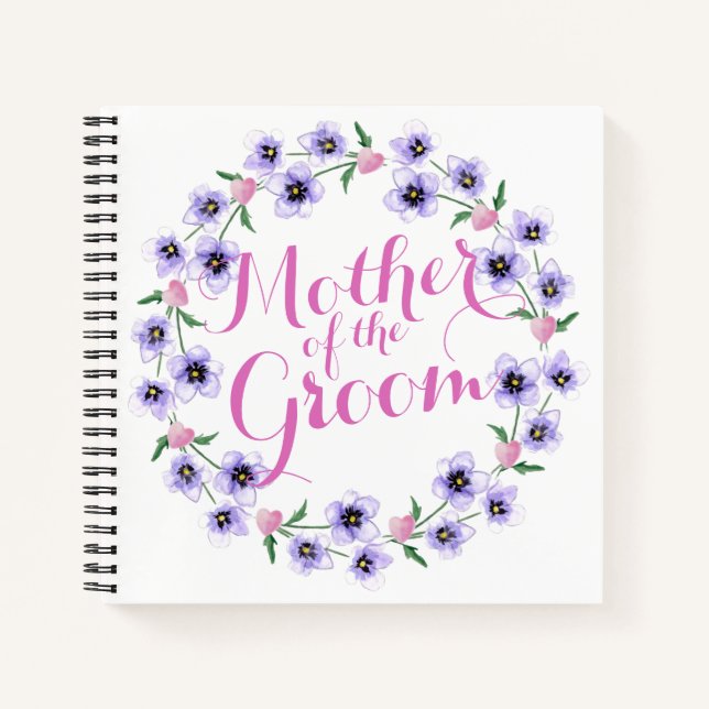 Mother of the Groom Floral Wedding Notebook (Front)