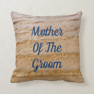 Mother Of The Groom Gift Beach Nautical Waves Cool Throw Pillow