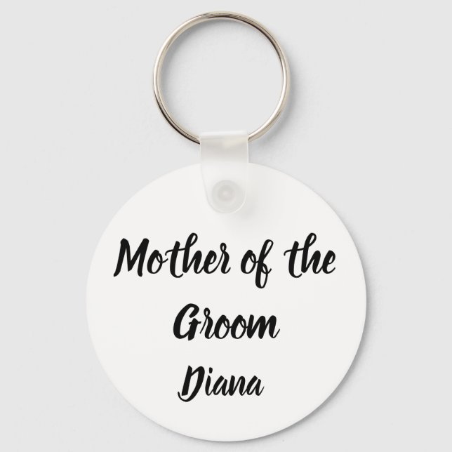 Mother of the Groom Gift Custom Name Gifts Wedding Keychain (Front)